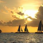 Another beautiful sunset at Mallory Square in Key West Florida (boats are available for charter)