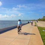 Dr. J. & Janice riding into Key West to buy Ken lunch and homemade gelato